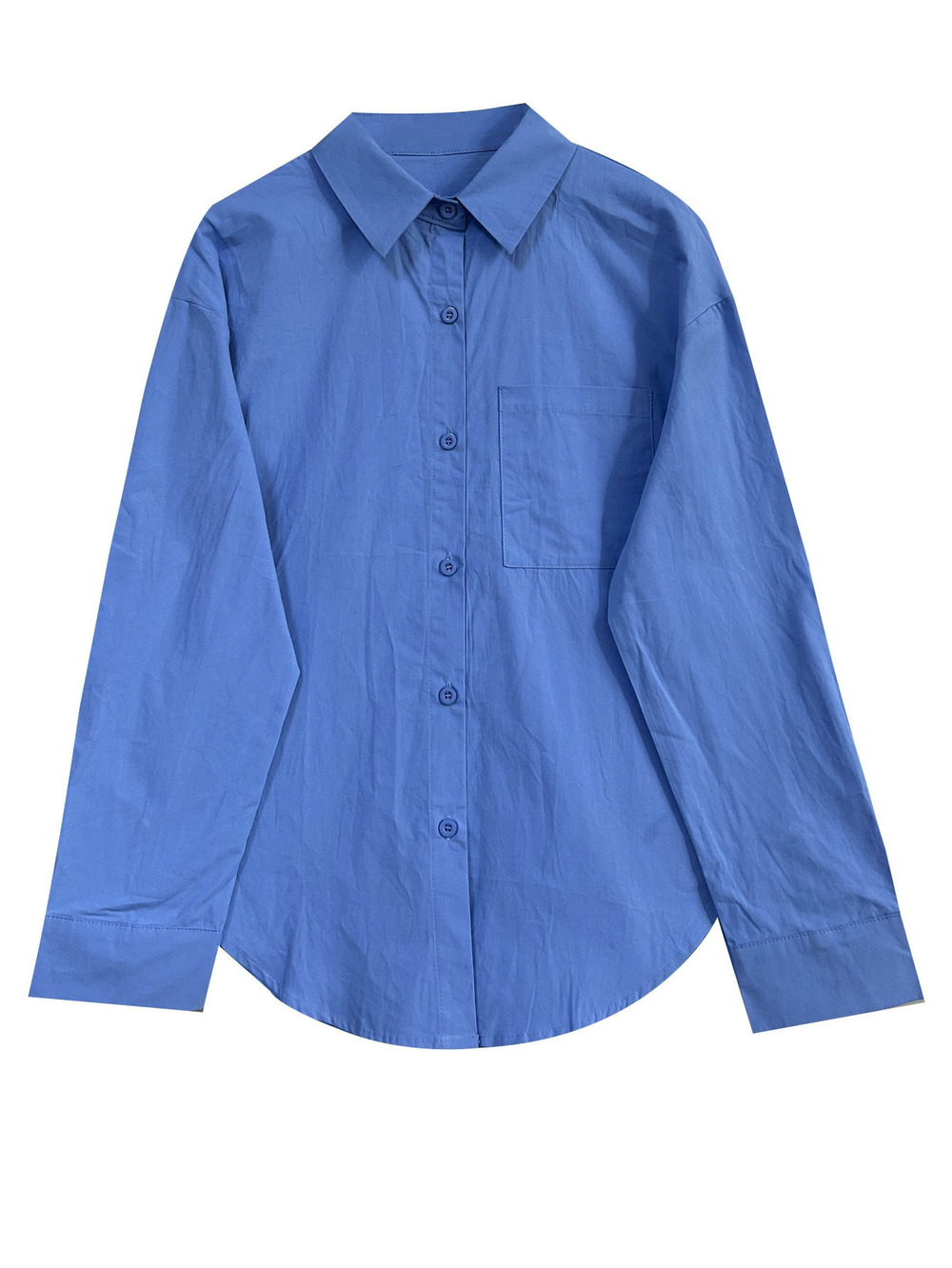ZARA Women Casual Loose Long Sleeve Shirt with Notch Lapel Oversized Top - Picture 4 of 6